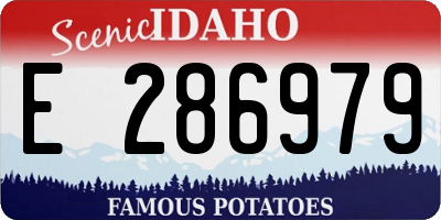 ID license plate E286979