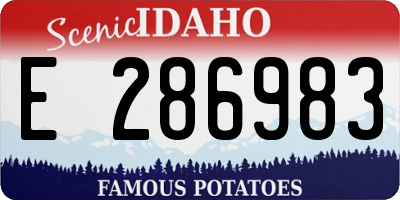 ID license plate E286983