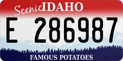 ID license plate E286987
