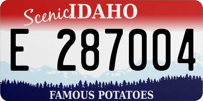 ID license plate E287004