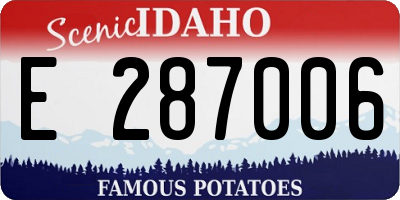 ID license plate E287006