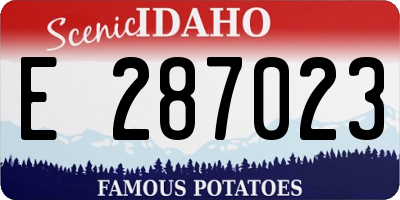 ID license plate E287023