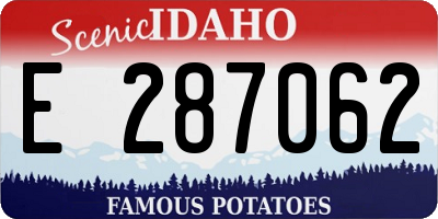 ID license plate E287062