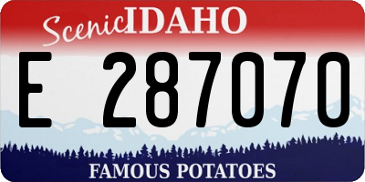 ID license plate E287070