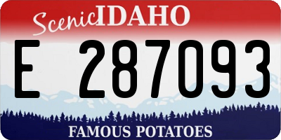 ID license plate E287093