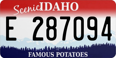 ID license plate E287094