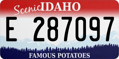 ID license plate E287097