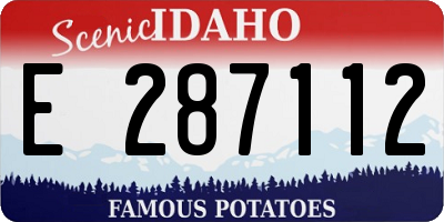 ID license plate E287112