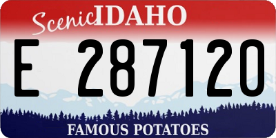 ID license plate E287120