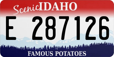 ID license plate E287126