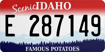 ID license plate E287149