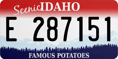 ID license plate E287151