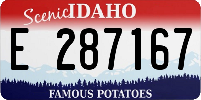 ID license plate E287167
