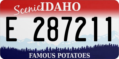 ID license plate E287211