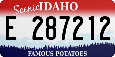 ID license plate E287212