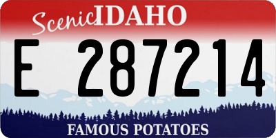 ID license plate E287214