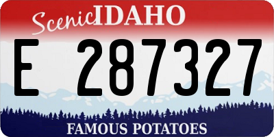 ID license plate E287327