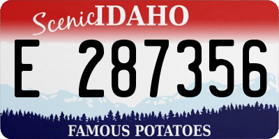 ID license plate E287356