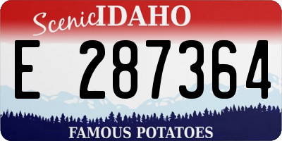 ID license plate E287364