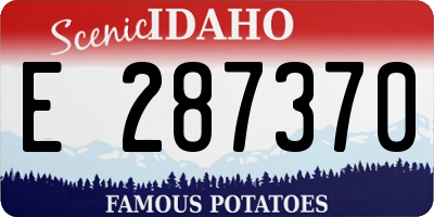 ID license plate E287370