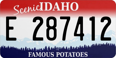ID license plate E287412