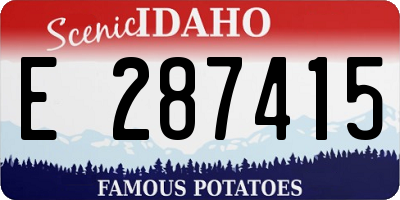 ID license plate E287415
