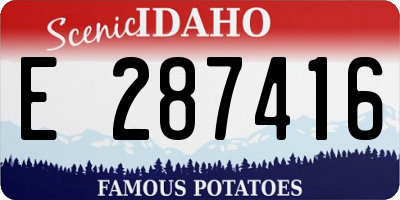 ID license plate E287416