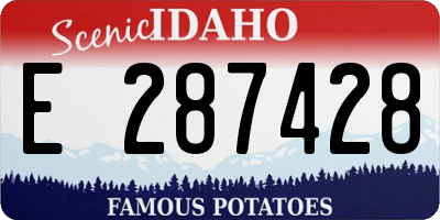 ID license plate E287428