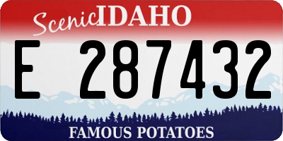 ID license plate E287432