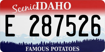 ID license plate E287526