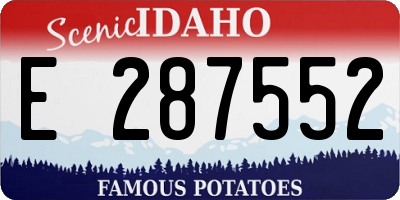 ID license plate E287552
