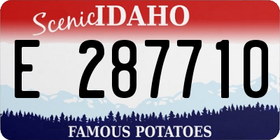 ID license plate E287710