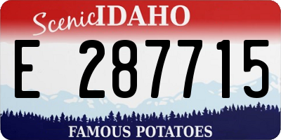 ID license plate E287715