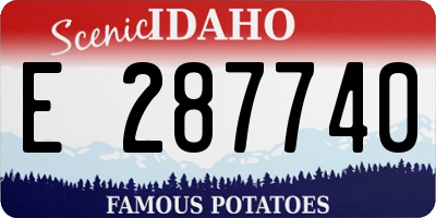 ID license plate E287740