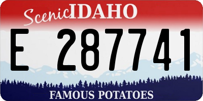 ID license plate E287741