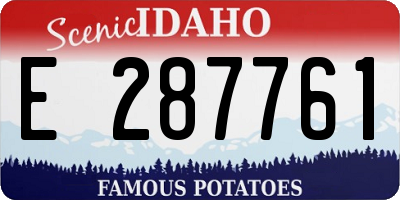 ID license plate E287761