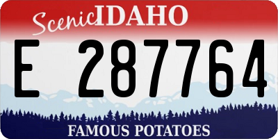 ID license plate E287764