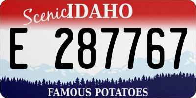 ID license plate E287767