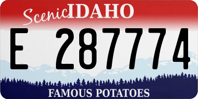 ID license plate E287774