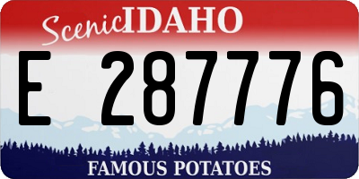ID license plate E287776