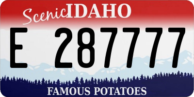 ID license plate E287777
