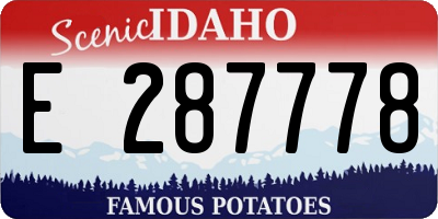 ID license plate E287778