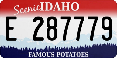 ID license plate E287779