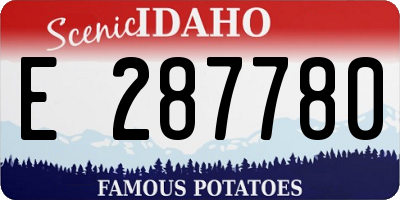 ID license plate E287780