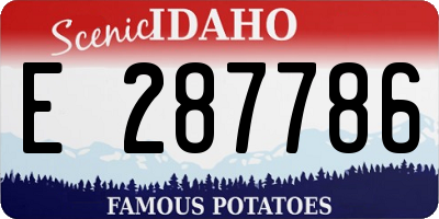 ID license plate E287786