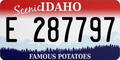 ID license plate E287797