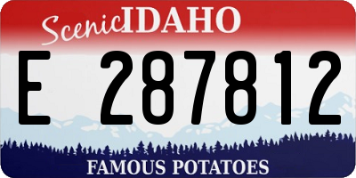 ID license plate E287812