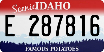 ID license plate E287816
