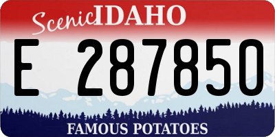 ID license plate E287850