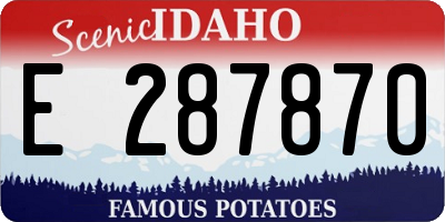 ID license plate E287870